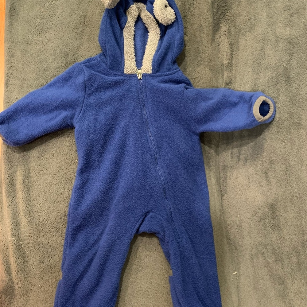 Cozy Blue Fleece Baby Coat